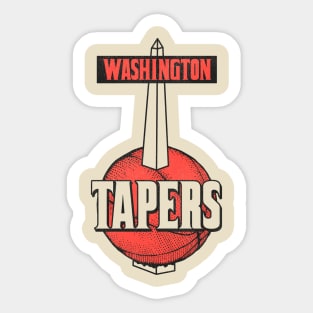 Defunct Washington Tapers Basketball Team Sticker